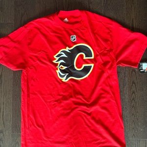 Calgary Flames T-Shirt TJ Brodie Adidas NWT